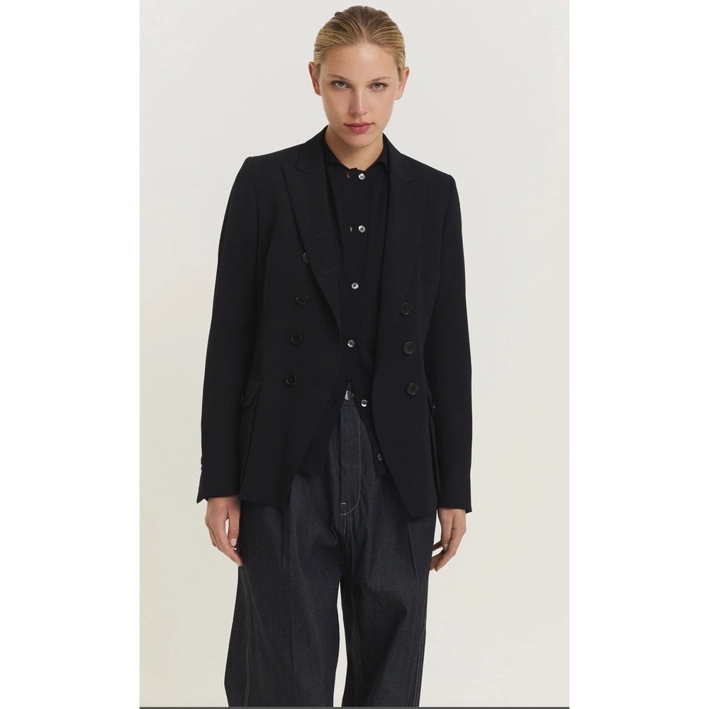 pauw amsterdam Black‎ Wool Double Chest Blazer $1015.00 Classic Timeless SZ L 3